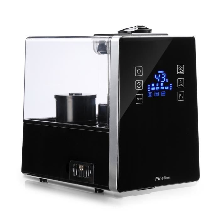 Finether Steam Finether 6L/1.6 Gallon LED Tactile Humidificateur Chaud Froid Mist ...