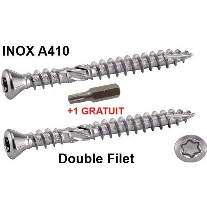 Vis Paysagère à Tête Hexagonale 8mm - Fixation Terrasse Bois, Embout Magnétique Inclus | Revêtement Vert