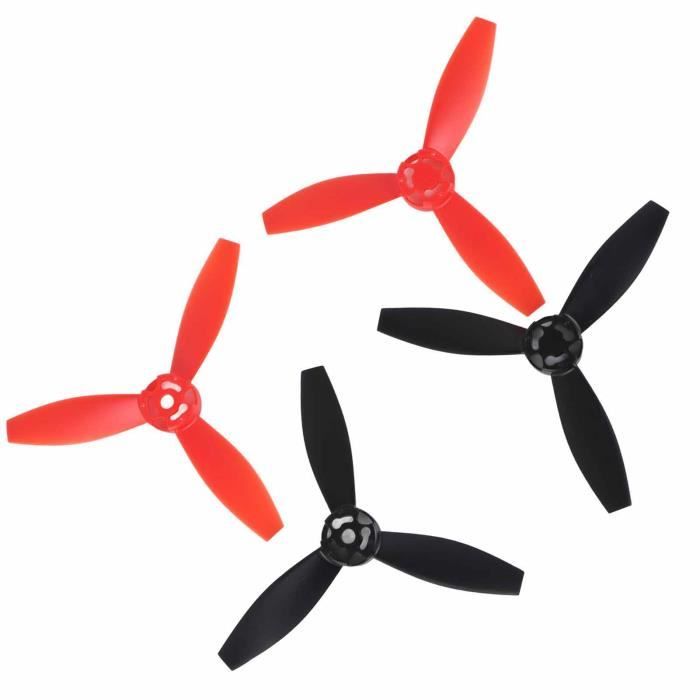 Lot De 12 Hélices De Rechange Pour Drone Parrot Bebop 2 – Noir Et Blanc – Plastique Durable