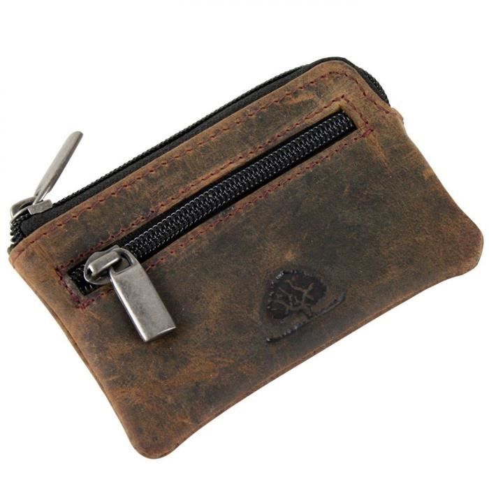 Mini Porte-monnaie Clés Femmes Zernblend – Cuir, Design Citron, étui Clés Pratique, Cadeau Halloween Noël