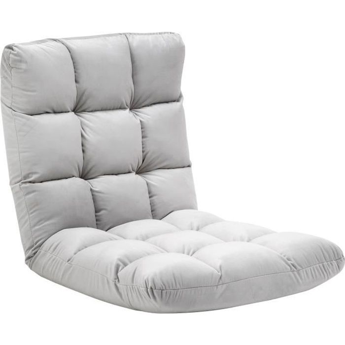 Color : Purple Chaise de sol pliable relaxant Canapé-lit paresseux avec plusieurs salon réglable Lounge Lounger Sleeper Futon Matelas Seat Chair w/oreiller 
