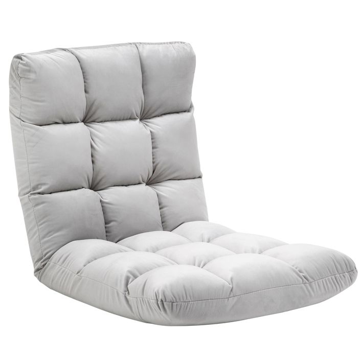 Color : Purple Chaise de sol pliable relaxant Canapé-lit paresseux avec plusieurs salon réglable Lounge Lounger Sleeper Futon Matelas Seat Chair w/oreiller 
