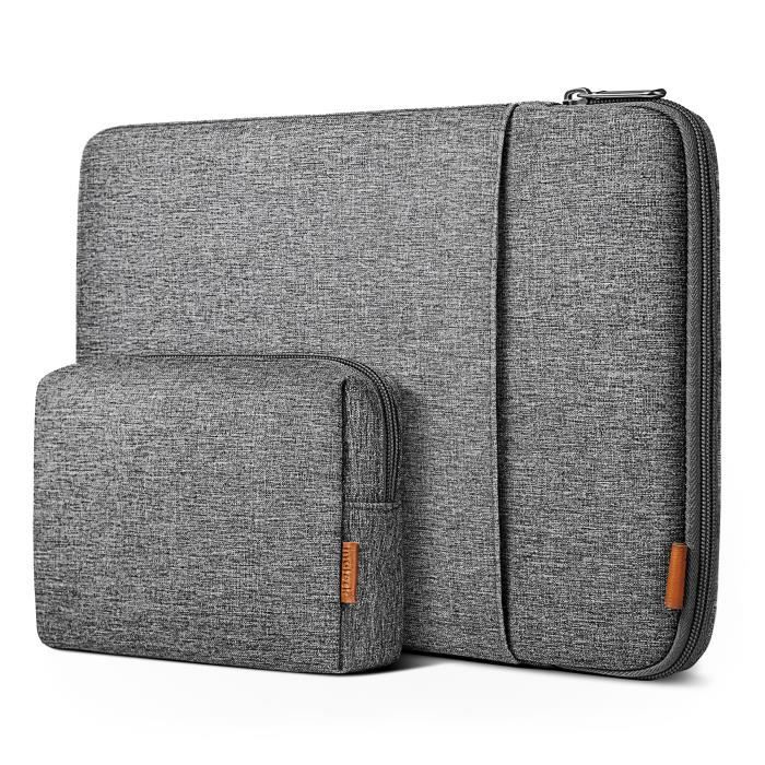 RAINSMORE Housse Ordinateur 14 Pouces Étanche Sacoche Pochette Ordinateur  Antichoc Housse PC Portable Compatible avec Macbook Air/Pro, HP, Dell,  Lenovo 13-14 Pouces Gris Foncé : : Informatique