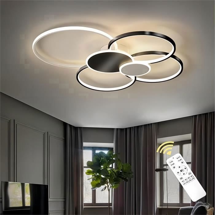 Plafonnier LED Moderne Design Or Et Argent - Éclairage Intelligent Contrôlable