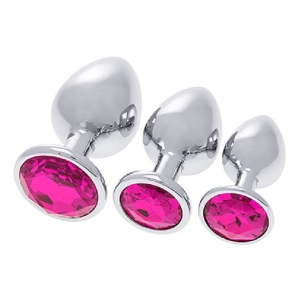 plug anal avis Plug Anal - PLEASURES - Lot de 3 - Métal - Rose - Graduel