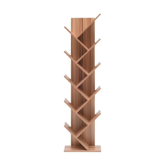 mobili rebecca etageres bibliotheque bois brun design 160x44,5x22
