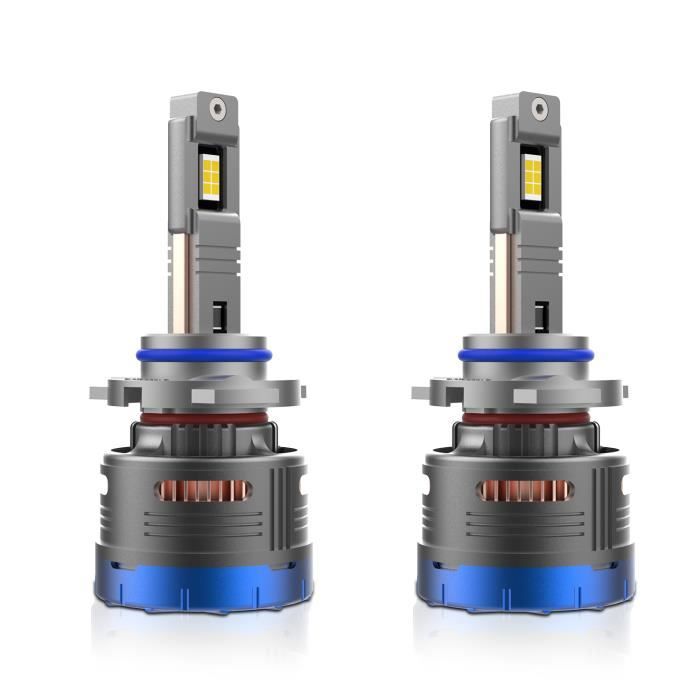 2 PCS Ampoule H7 LED Voiture 300W 80000LM 6000K avec Ventilateur étanche IP68