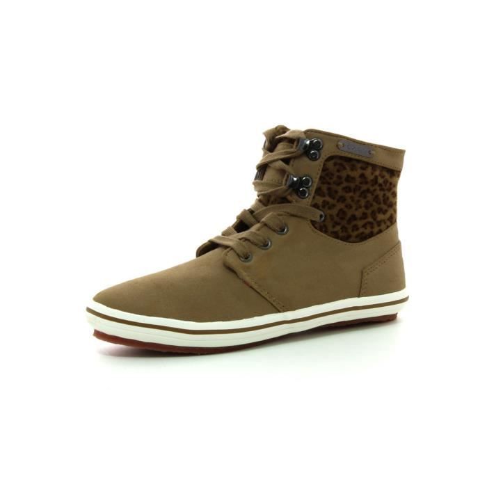 Baskets montantes Roxy Connect High Beige - Cdiscount Chaussures