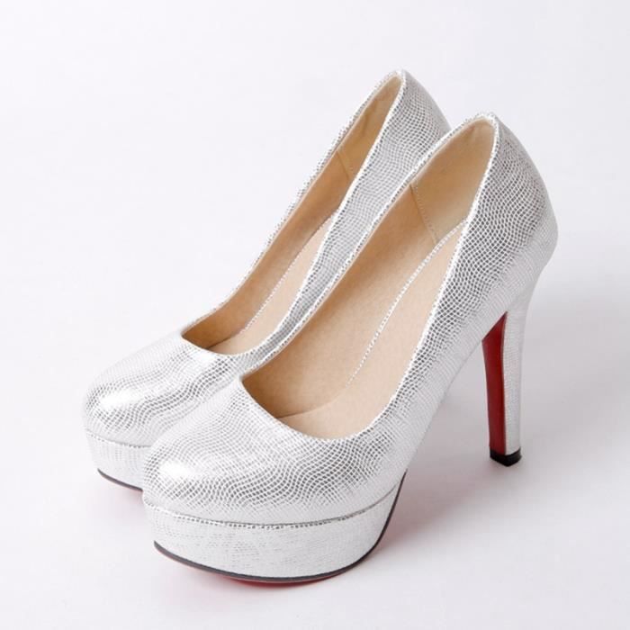 Femme Escarpins Blanc Couleur Unie D Affaires Cheville