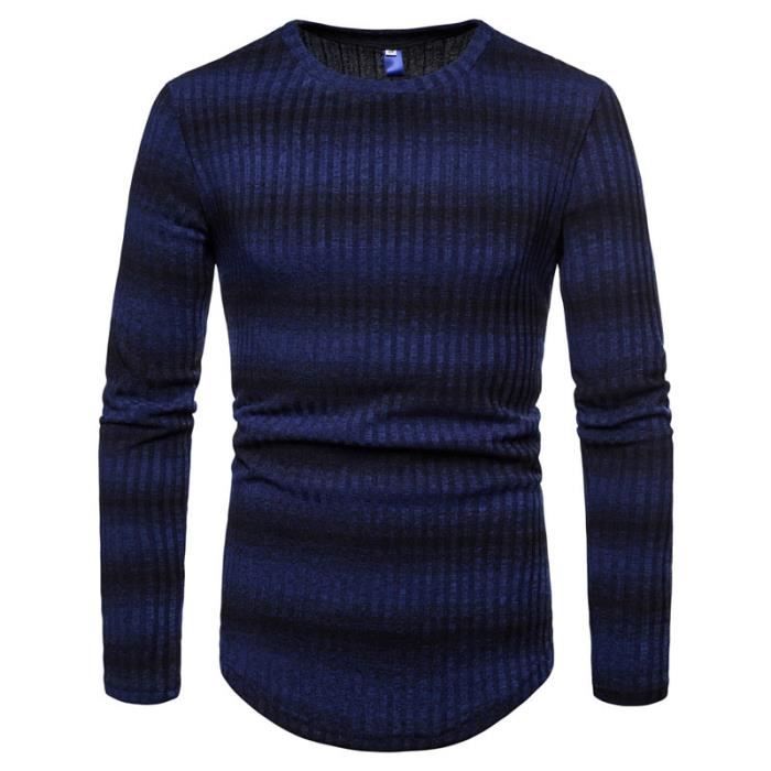 MODSGUE Pull Homme Velours Velours Gaufré Automne Hiver