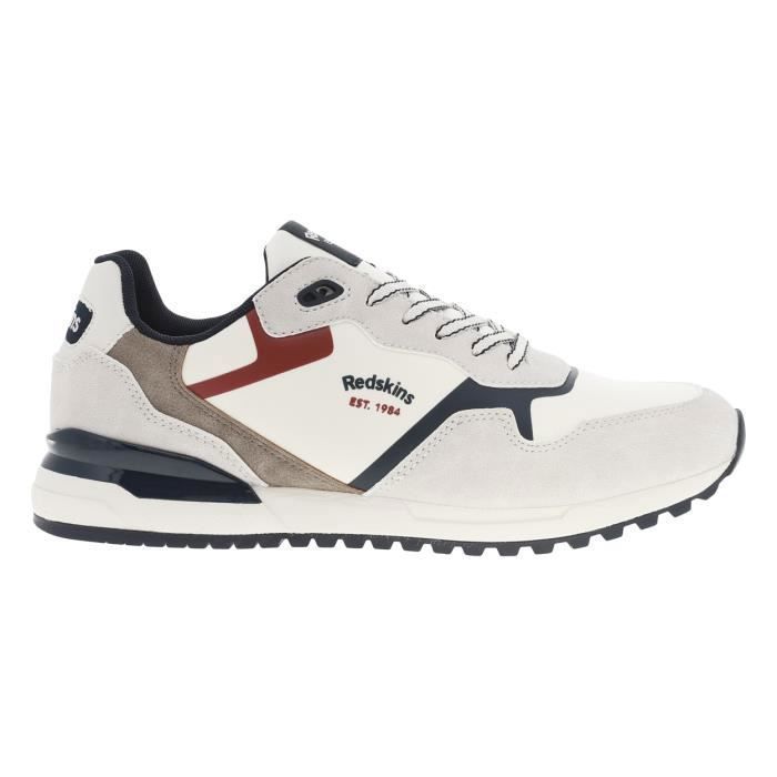 Redskins Baskets basses homme - REDSKINS - classique - Beige - Lacets - Patchwork coloré