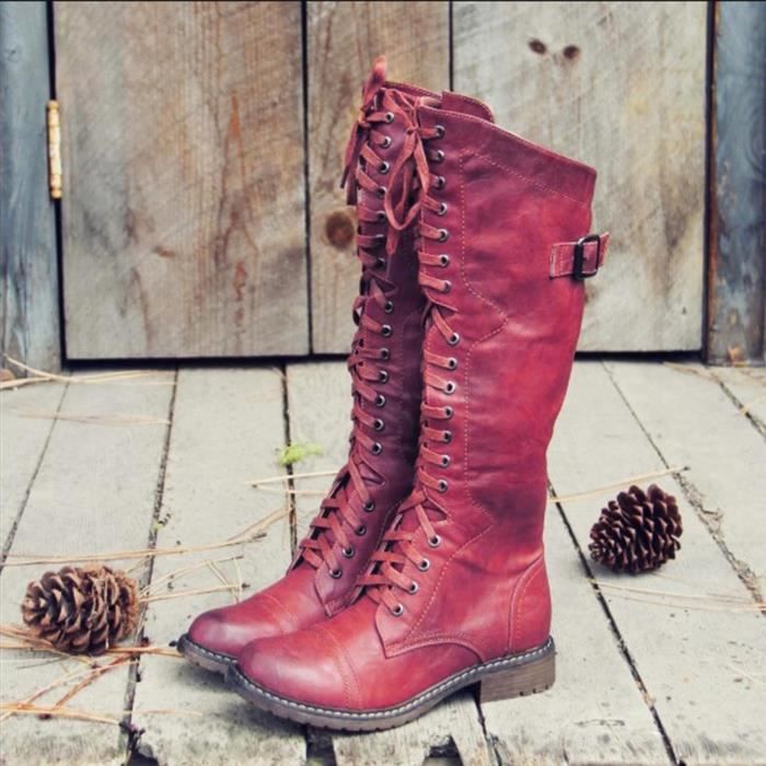 Botte rouge hot sale a talon