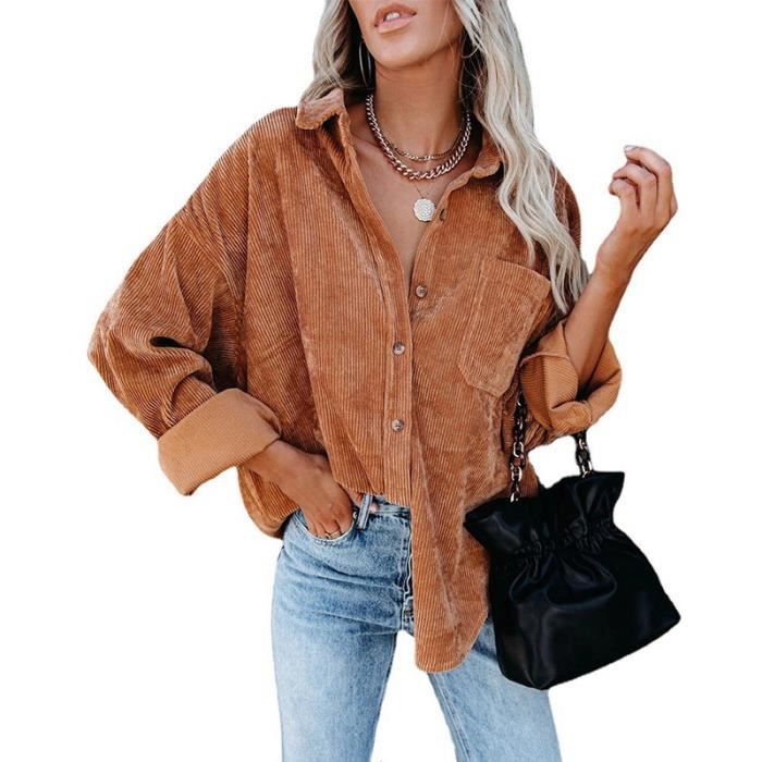 Chemisier femme marron shop