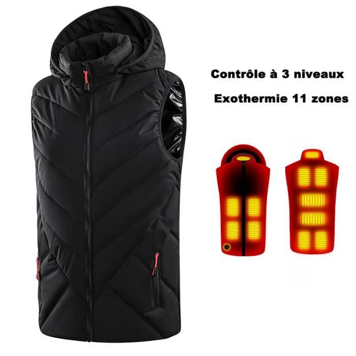 Gilet Chauffant pour Femmes, avec port USB chauffant à 3 niveaux de