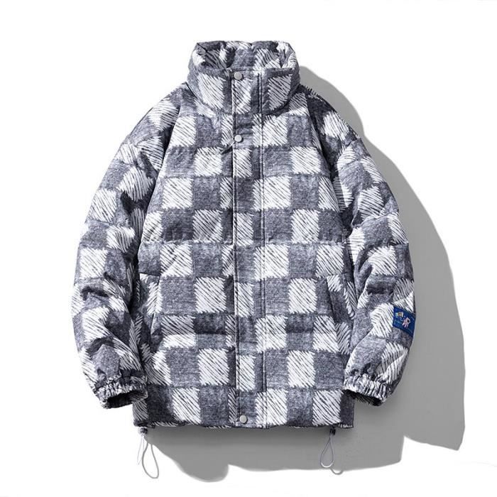 Veste Homme - Doublé Polaire - Col Montant - Manches Longues - Gris