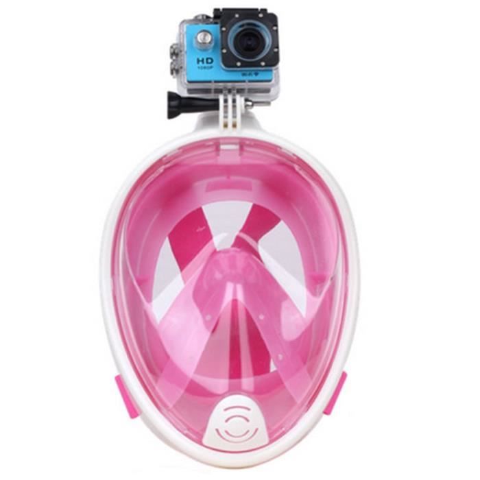 Masque De Plongée Intégral 180° Double Float Ball - Snorkeling Anti-Buée Anti-Fuite Adultes