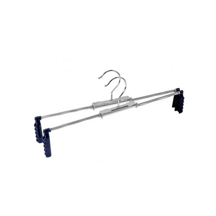 Cintres Verrouillables Acier Inoxydable - Lot De 10 - 4mm Fin - Gain De Place Argenté