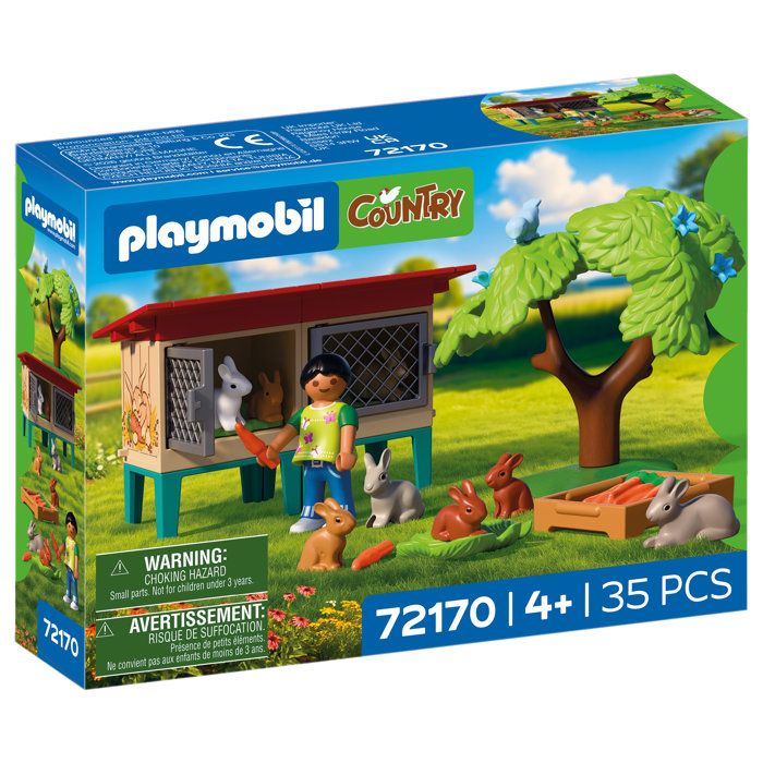 PLAYMOBIL Country 72170 Clapier à lapins et accessoires