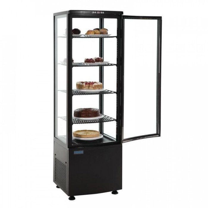 Vitrine Réfrigérée 4 Faces Vitrées POLAR REFRIGERATION 235 250 Watt R600a