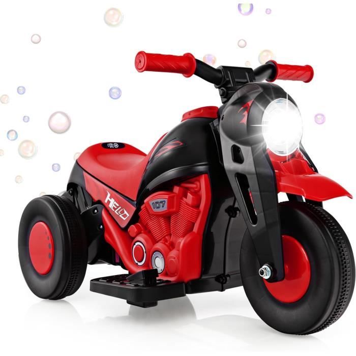 Moto électrique Enfant 2-5 Ans, 6v, Musique Et Bulles, 2,5-3 Km/h Moto électrique Enfant 2-5 Ans, 6v, Musique Et Bulles, 2,5-3 Km/h