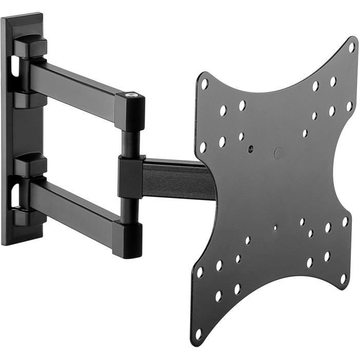 Support Mural TV Inclinable Et Orientable - Pour écrans 14 à 42 Pouces Jusqu'à 35 Kg, Compatible VESA 200x200 Mm