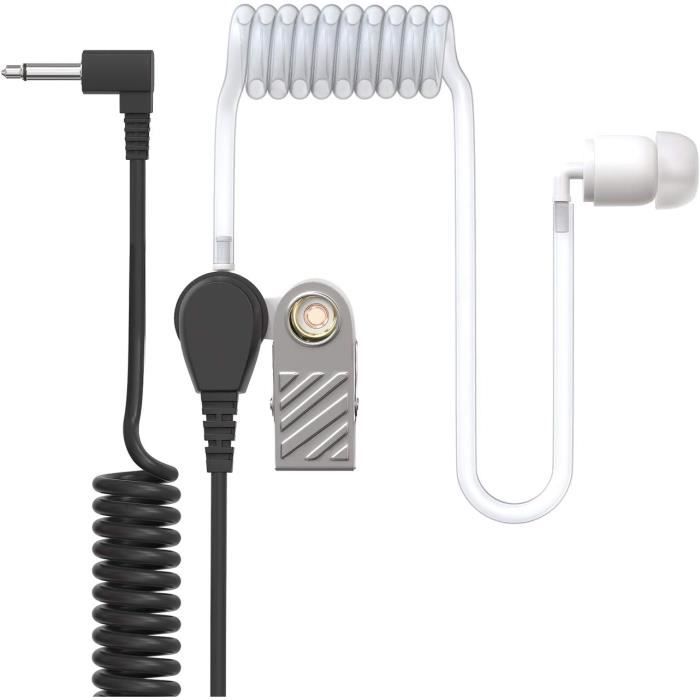 6 Clips Rotatifs Pour Câble Casque - Fixation Sur Chemise, Col - Plastique Noir - 4