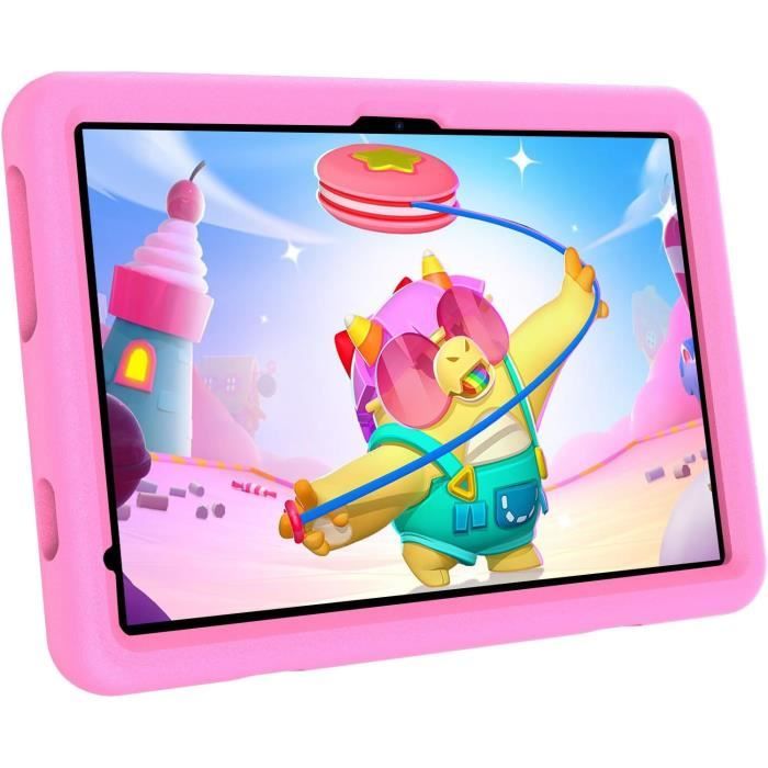 Tablette Enfant 10" Android 15 - 8 Go RAM, 64 Go ROM, Contrôle Parental, Batterie 6000 MAh - Avec Coque