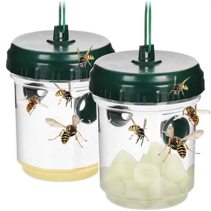 Piège à Guêpes CQM – Réutilisable, Sans Insecticide, Pour Jardin, Terrasse, Piscine - 10
