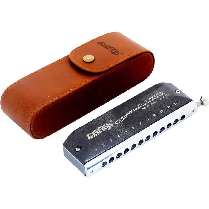 Harmonica Chromatique East Top 12 Trous 48 Tons - Clé De C Pour Débutants Et Pros