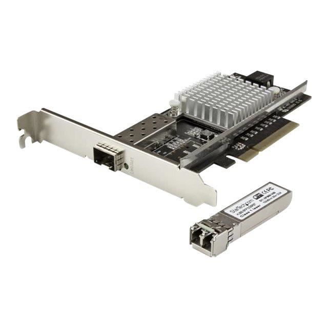 StarTech.com Carte réseau PCI Express à 1 port fibre optique 10 Gigabit Ethernet SFP+ ouvert Chipset Intel Adaptateur NIC PCIe MM Adaptateur réseau PCIe x8 10GbE 10GBase SR ... - vue 3