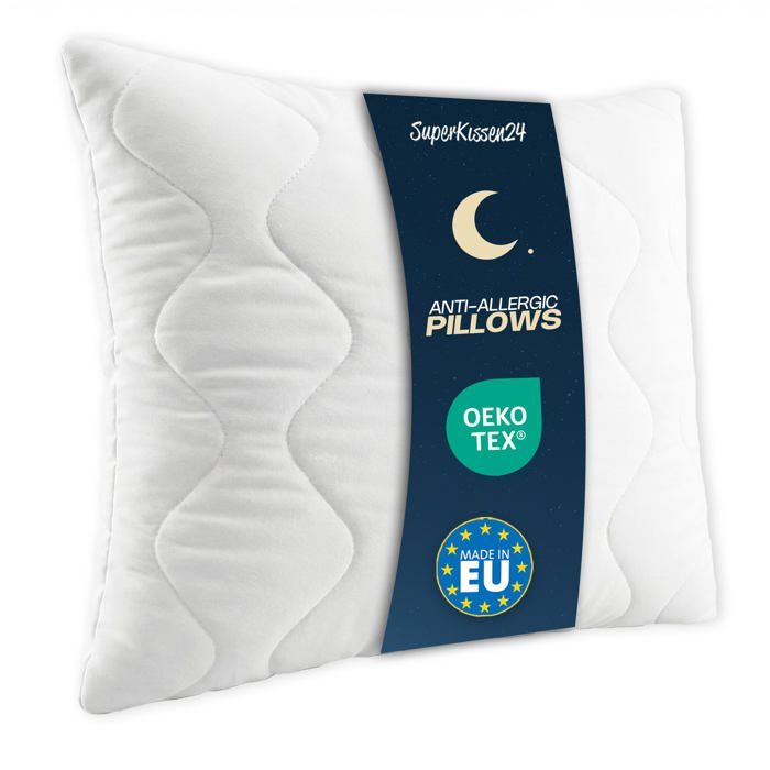 SuperKissen24 Oreillers en Microfibre 40x40 cm avec Garnissage Fibre