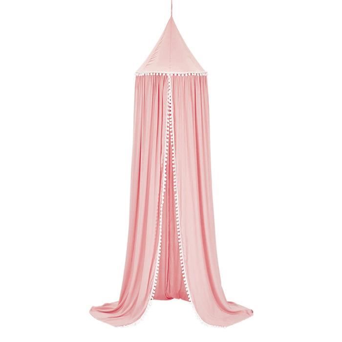 Baldaquin Ciel De Lit Moustiquaire Suspendue Bebe Enfant Fille Princesse Jeux Tente Vestiaire Decoration Chambre Hauteur 240cm Rose Rose Rose Achat Vente Chambre Complete Bebe 2009227800170 Cdiscount