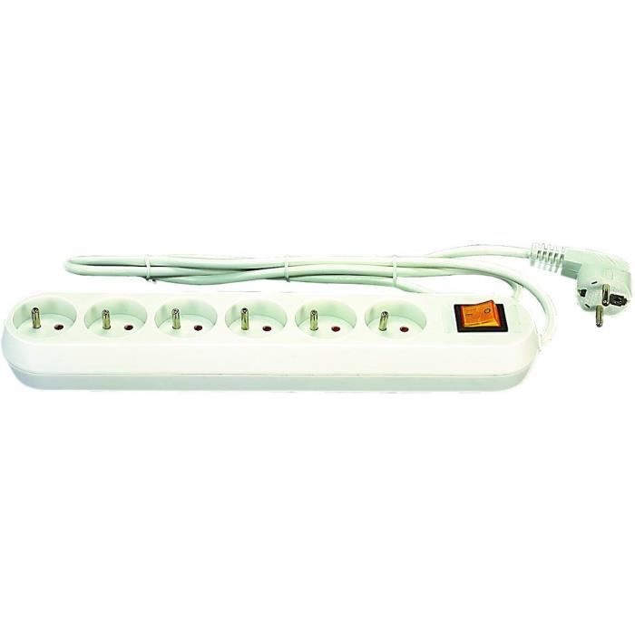 Tec Hit Bloc Multiprise 6 Prises 16 A Avec Terre Et Interrupteur Achat Vente Multiprise Bloc 6 Prises 2p T Cdiscount