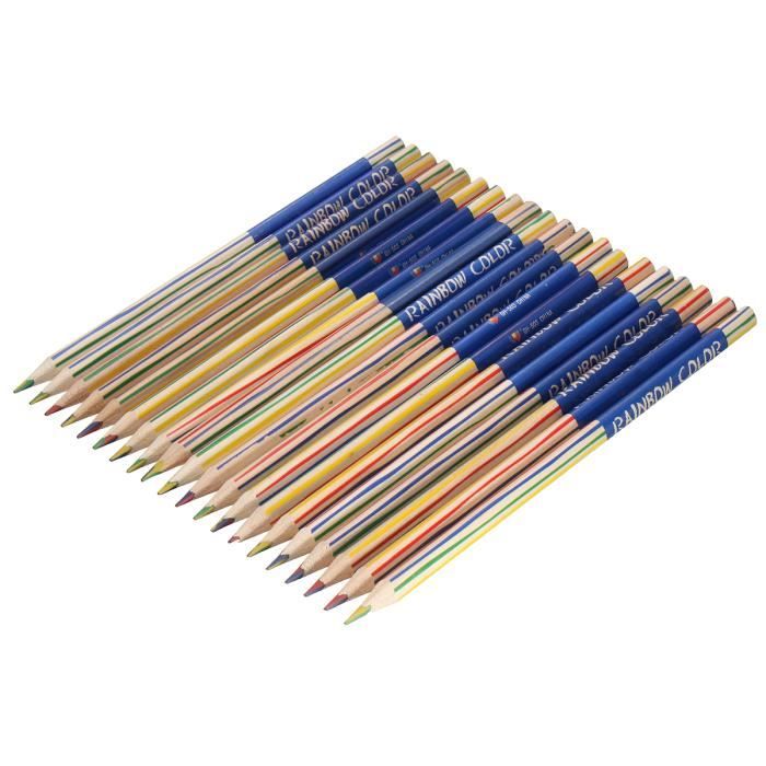 Tempsa 4 En 1 Crayons De Couleur Arc En Ciel Pr Dessin Esquisse 1 Set20pcs