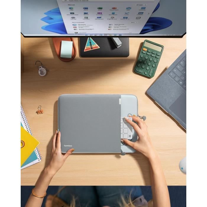 tomtoc x Gcrewmember 360 Housse pour 13 5 Microsoft Surface Laptop 5 4 3 14 Acer Swift 1 3 ASUS ZenBook Chromebook Surface Book