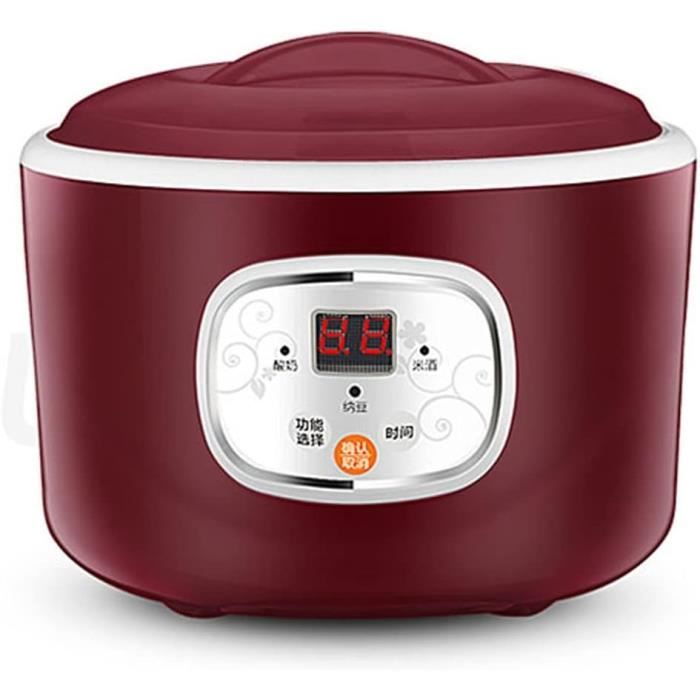 Yaourtière Automatique 2L Avec écran LCD - Timer Jusqu'à 48h, Acier Inoxydable, Pour Usage Domestique (Prise UE 220V)