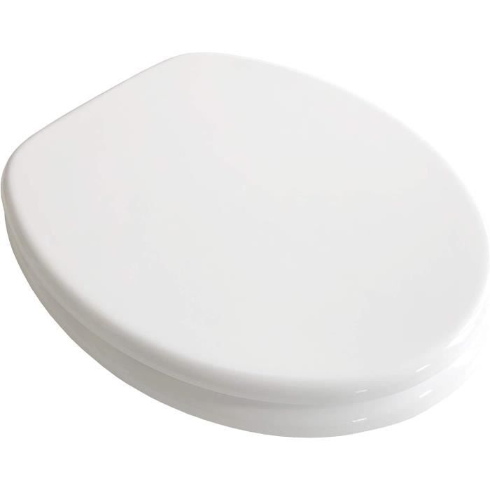 Abattant WC Carré Gedy En Bois Laqué Avec Charnières En Laiton Chromé 35,5x42,7 - Salone