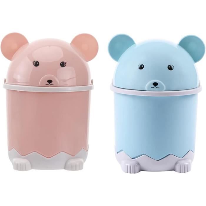 Mini Poubelle Avec Couvercle - Petite Corbeille Bureau, Table, Salle De Bain, Voiture - PP Robust