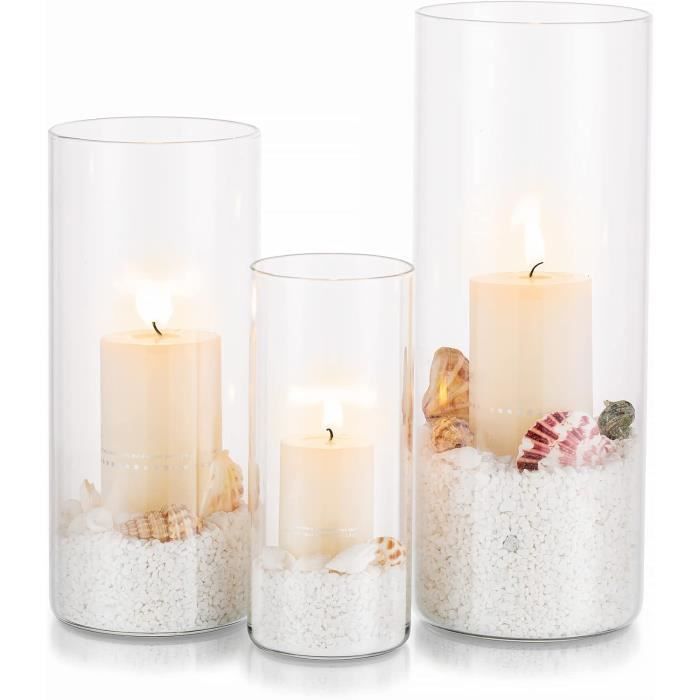Lot De 6 Bougeoirs En Verre Transparent Pour Table À Manger, Centres De Table De Mariage, Salon Lot De 6 Bougeoirs En Verre Transparent Pour Table À Manger, Centres De Table De Mariage, Salon
