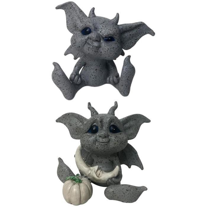 2pcs Art Statue de Jardin Statue de Jardin Couleur de La Pelouse Lit de