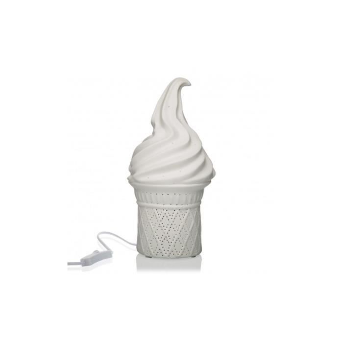 Lampe GLACE porcelaine blanche
