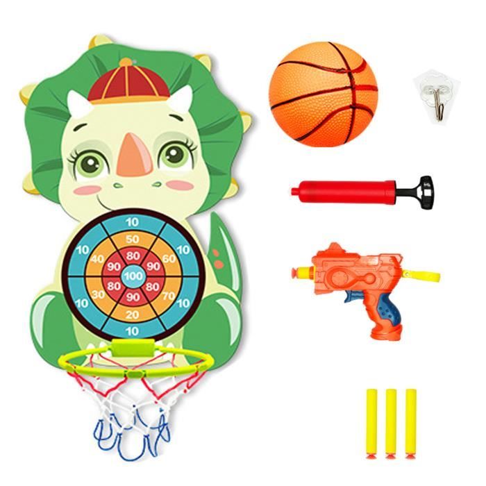 Panier De Basket, Avec Ballon Et Pompe à Air, Se Place Sur La Porte Sans Percage Interieur Multicolore Relaxdays 85217476