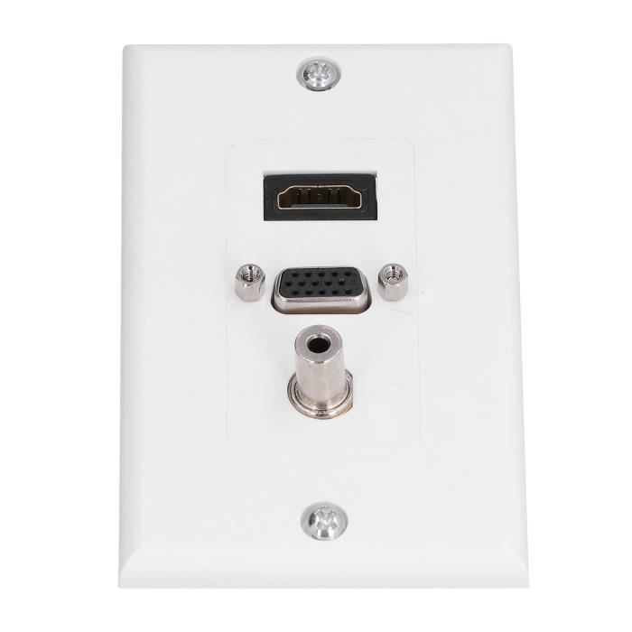 YOSOO Video Wall Socket, 3.5mm F Connector Composite Video Panel for ...