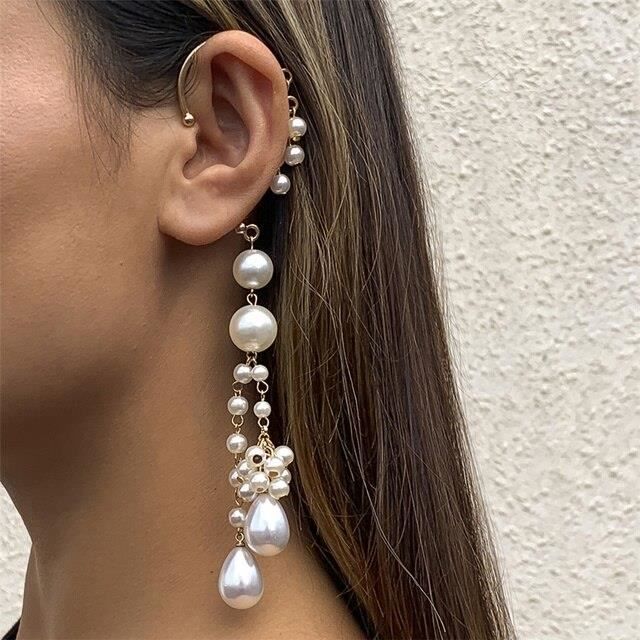 Boucles D'oreilles Longues En Argent Massif Avec Cristaux Violet Et Blanc - Occasion