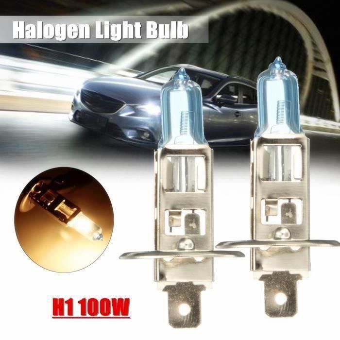 DX064042Pcs 6000K Xenon Halogène Phares Ampoules 100W Blanc Pour Voiture Auto H1 L07672