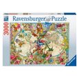 Puzzle 3000 pièces - Ravensburger - Carte de la flore et de la faune - Voyage et cartes - Adulte - Vert-1