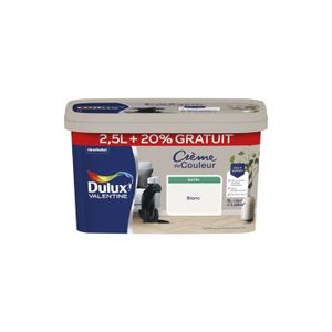Lot De 2 Pots De Peinture Dulux Valentine – Hammam, Satin, Intérieur, 0,5L Chacun