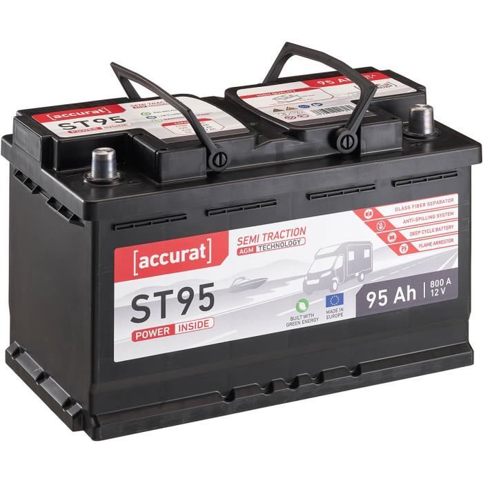 Accurat Semi Traction ST95 AGM Batteries Décharge Lente 95Ah - Cdiscount  Auto