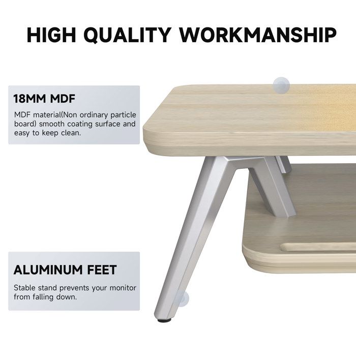 INGSHOP© Support De Moniteur Réhausseur D’Écran - Support D'Écran D