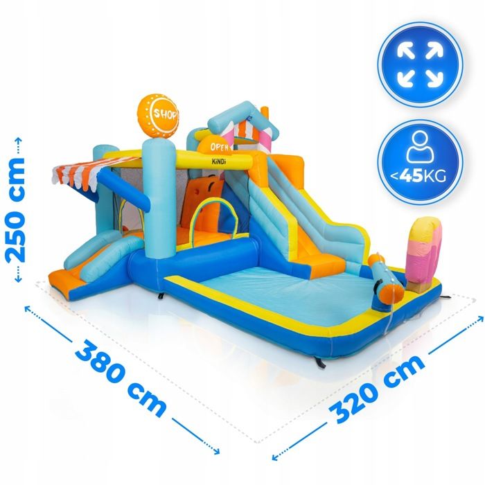 Château Gonflable pour Enfants DREAMADE avec Toboggan & Mur d'Escalade Château Gonflable pour Enfants DREAMADE avec Toboggan & Mur d'Escalade